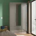 Milan Tall Triple 2 Drawer Mirrored Wardrobe