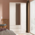 Milan Tall Triple 2 Drawer Mirrored Wardrobe