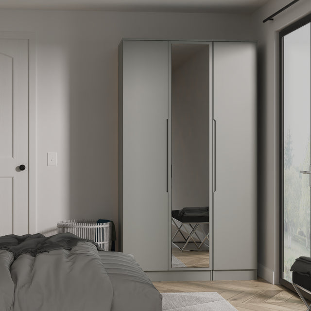 Milan Tall Triple Mirrored Wardrobe