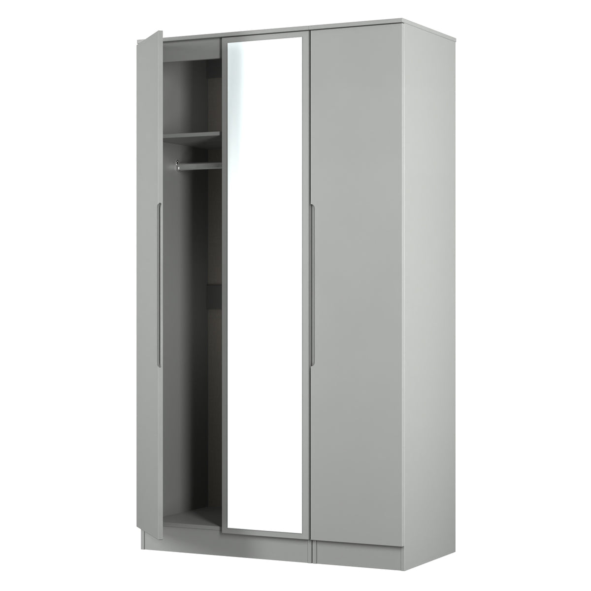 Milan Tall Triple Mirrored Wardrobe