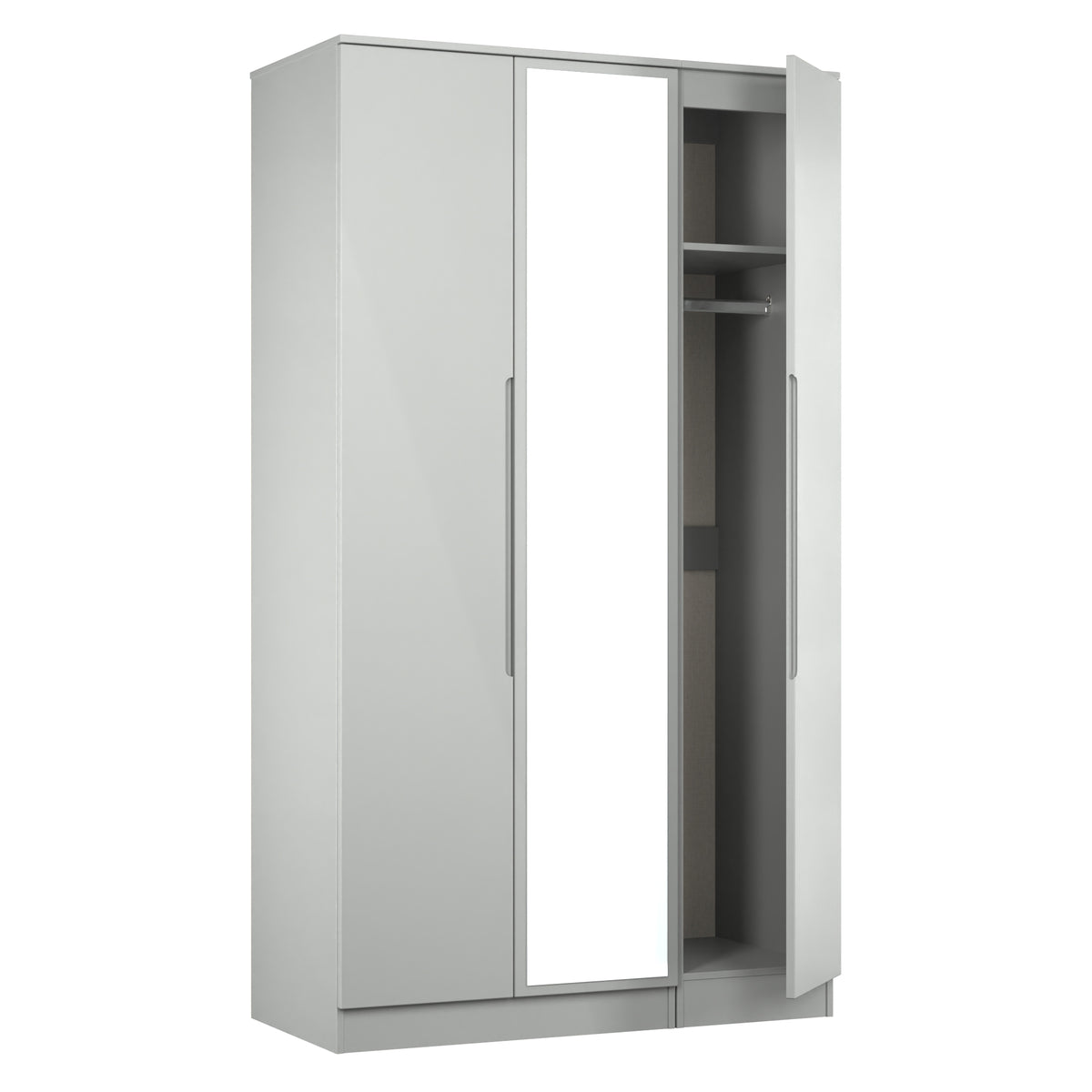 Milan Tall Triple Mirrored Wardrobe