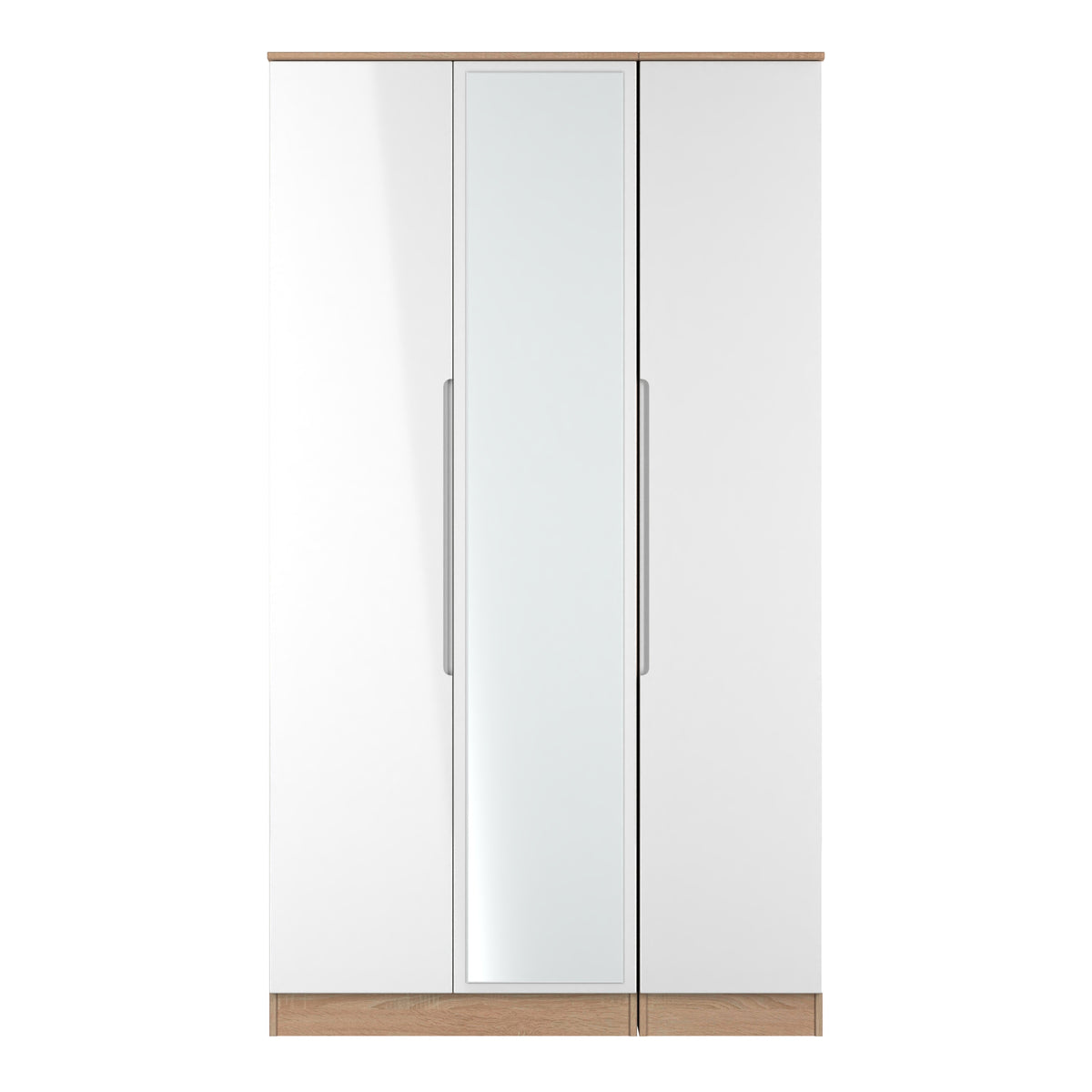 Milan Tall Triple Mirrored Wardrobe