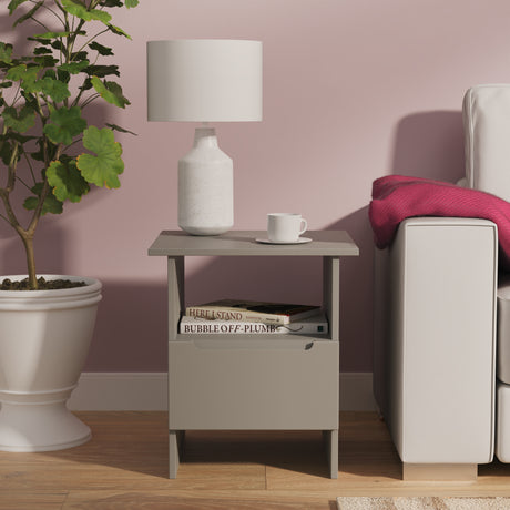 Milan Bottom Drawer Lamp Table