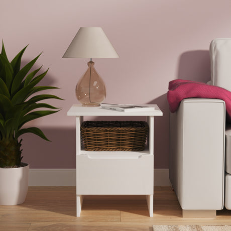 Milan Bottom Drawer Lamp Table