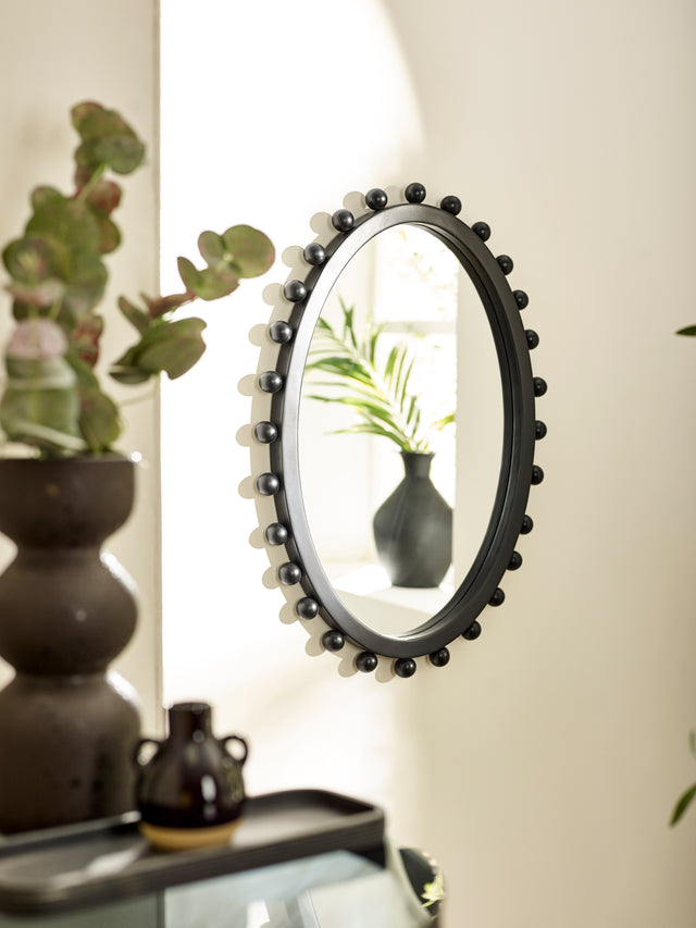Hendrix Oval Beaded Wall Mirror