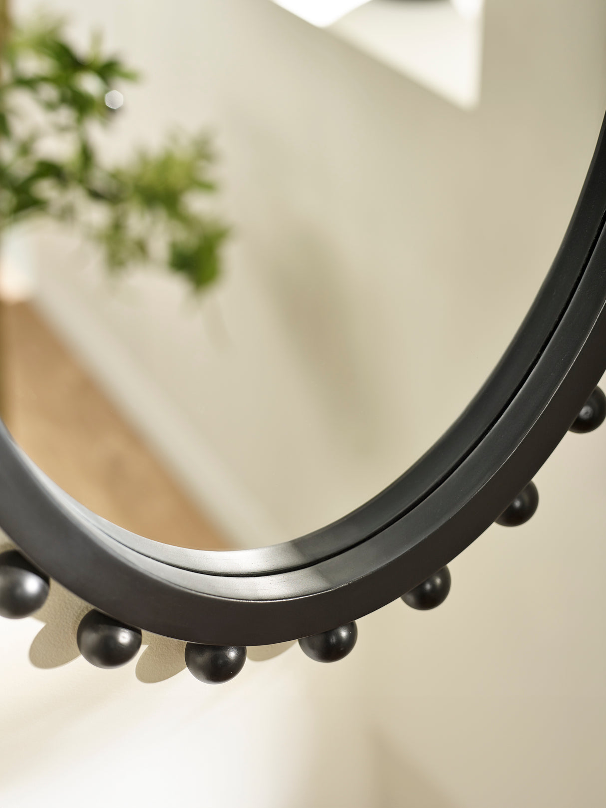 Hendrix Oval Beaded Wall Mirror