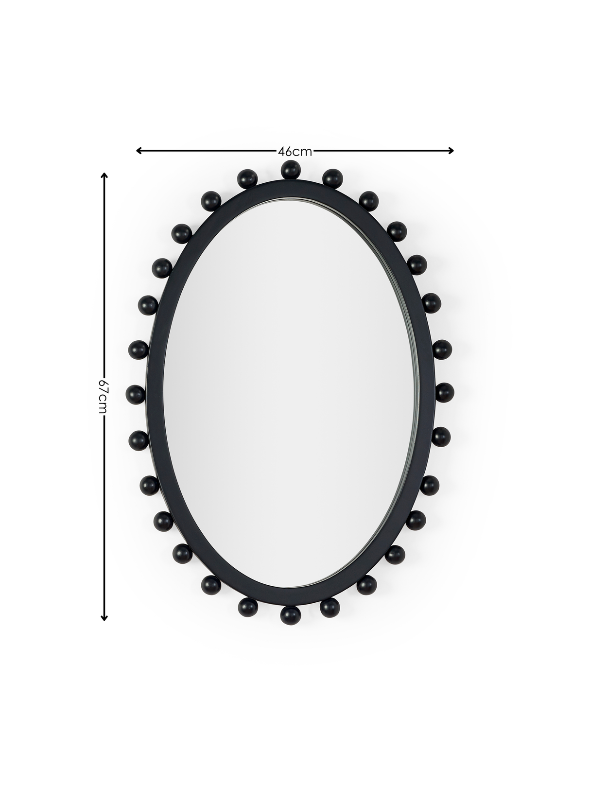 Hendrix Oval Beaded Wall Mirror