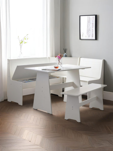 Newport Corner 5 Seater Dining Set with Storage Bench