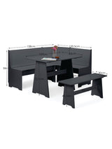 Newport Corner 5 Seater Dining Set with Storage Bench