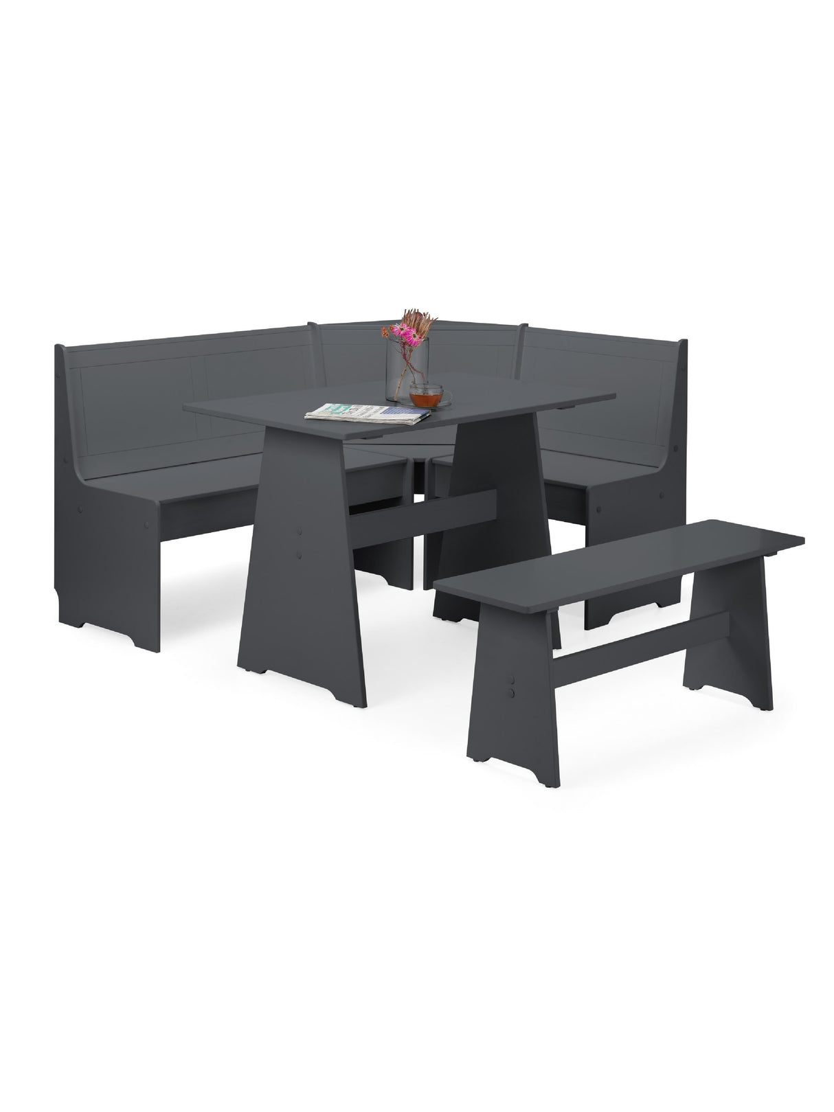 Newport Corner 5 Seater Dining Set with Storage Bench