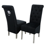 Emma Dining Chair in Black Velvet