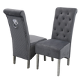 Emma Dining Chair in Dark Grey Velvet