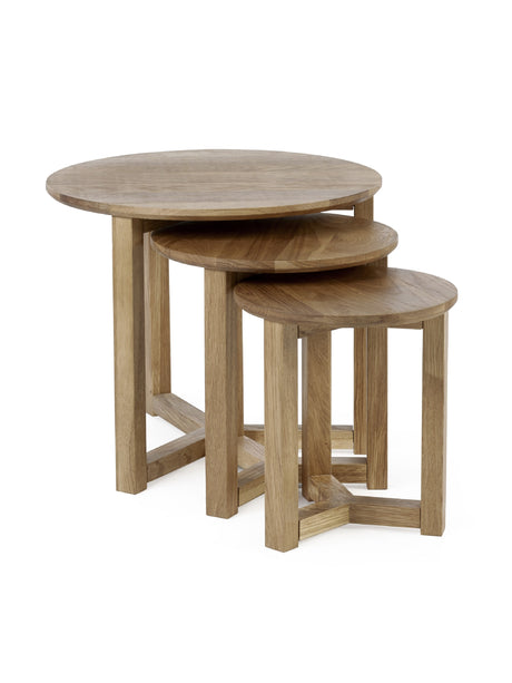Nidri Round Nest of 3 Side Tables