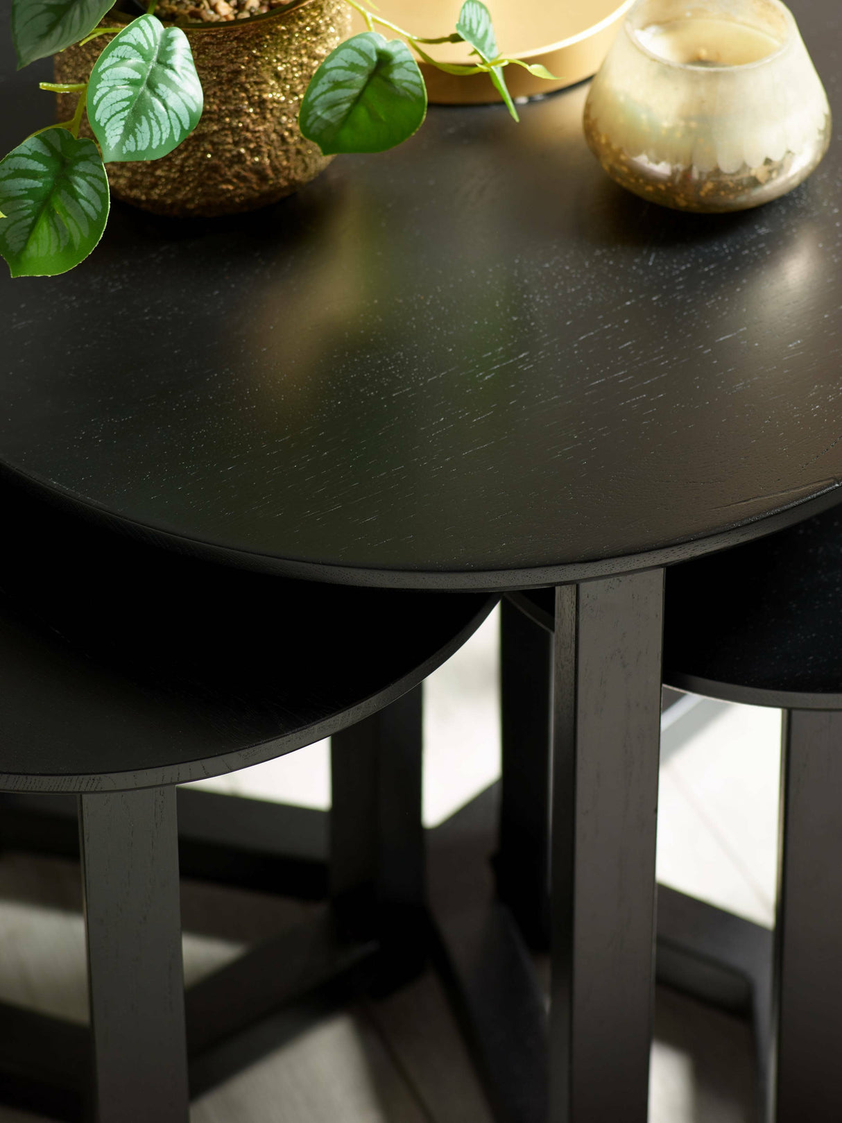 Nidri Round Nest of 3 Side Tables