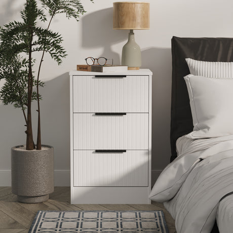 Nashville 3 Drawer Bedside Cabinet