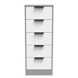 Nashville 5 Drawer Bedside Cabinet