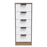 Nashville 5 Drawer Bedside Cabinet