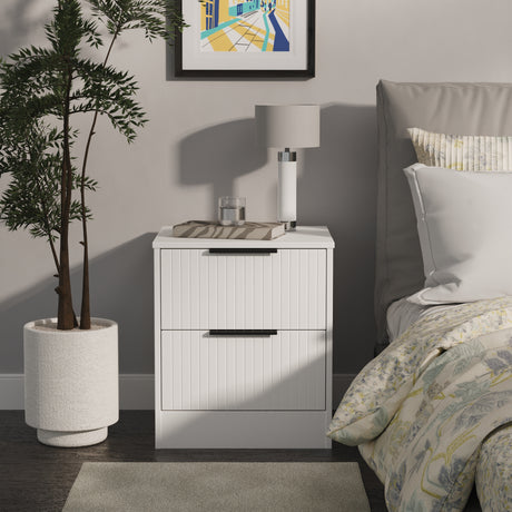 Nashville 2 Drawer Bedside Cabinet