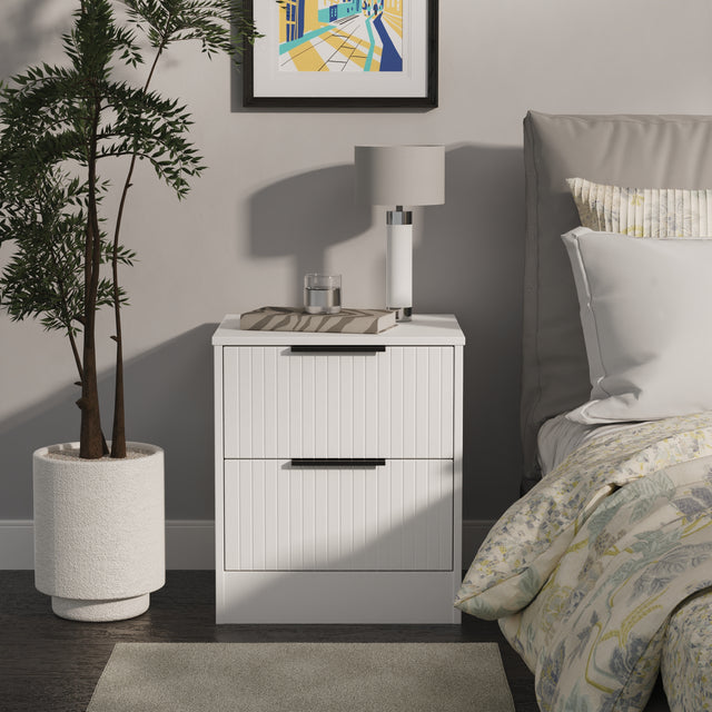 Nashville 2 Drawer Bedside Cabinet