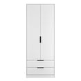 Nashville Tall 2 Drawer Wardrobe