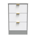 Nashville 3 Drawer Bedside Cabinet