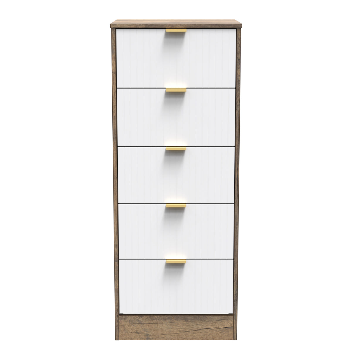 Nashville 5 Drawer Bedside Cabinet