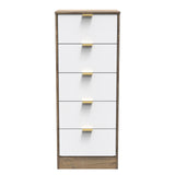 Nashville 5 Drawer Bedside Cabinet