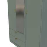 Nashville Tall Triple 2 Drawer Mirrored Wardrobe