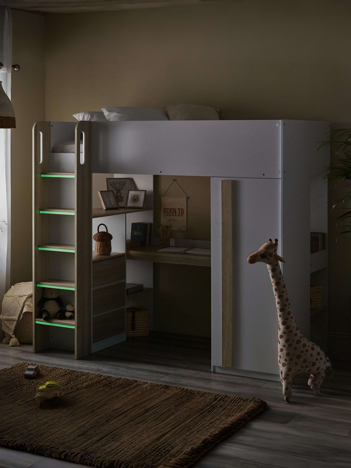 Ocean High Sleeper Bed with Desk