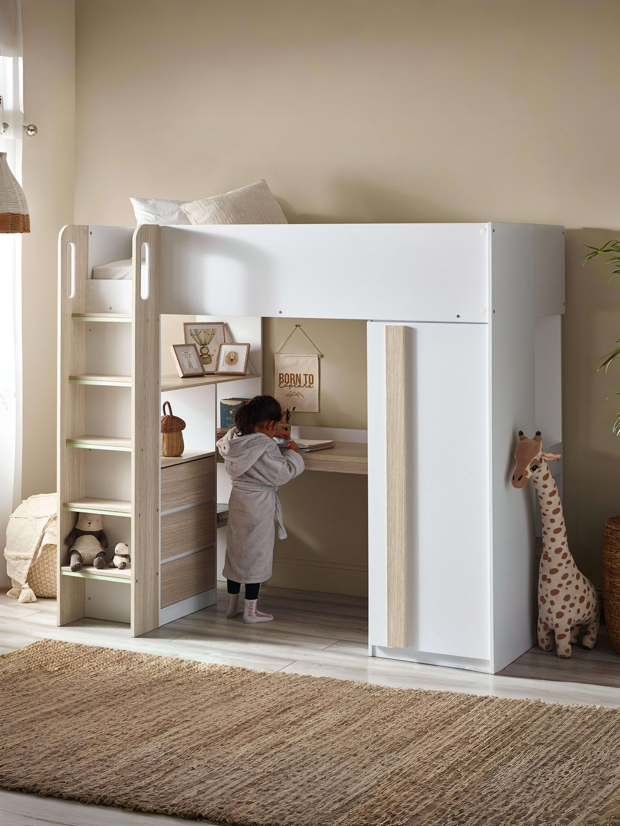 Ocean High Sleeper Bed with Desk