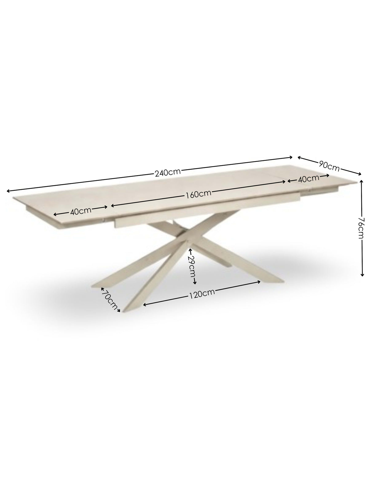 Osaka Rectangular Extending 6-8 Seater Dining Table