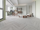 Allora Rigid Herringbone Vinyl Flooring Oxford Grey