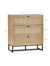 Padstow Rattan 3 Drawer Chest