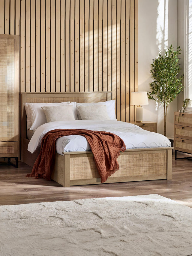 Padstow Rattan Ottoman Storage Bed