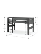 Pluto Convertible Mid Sleeper Bed