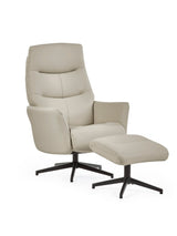 Priya Upholstered Swivel Recliner Chair and Footstool
