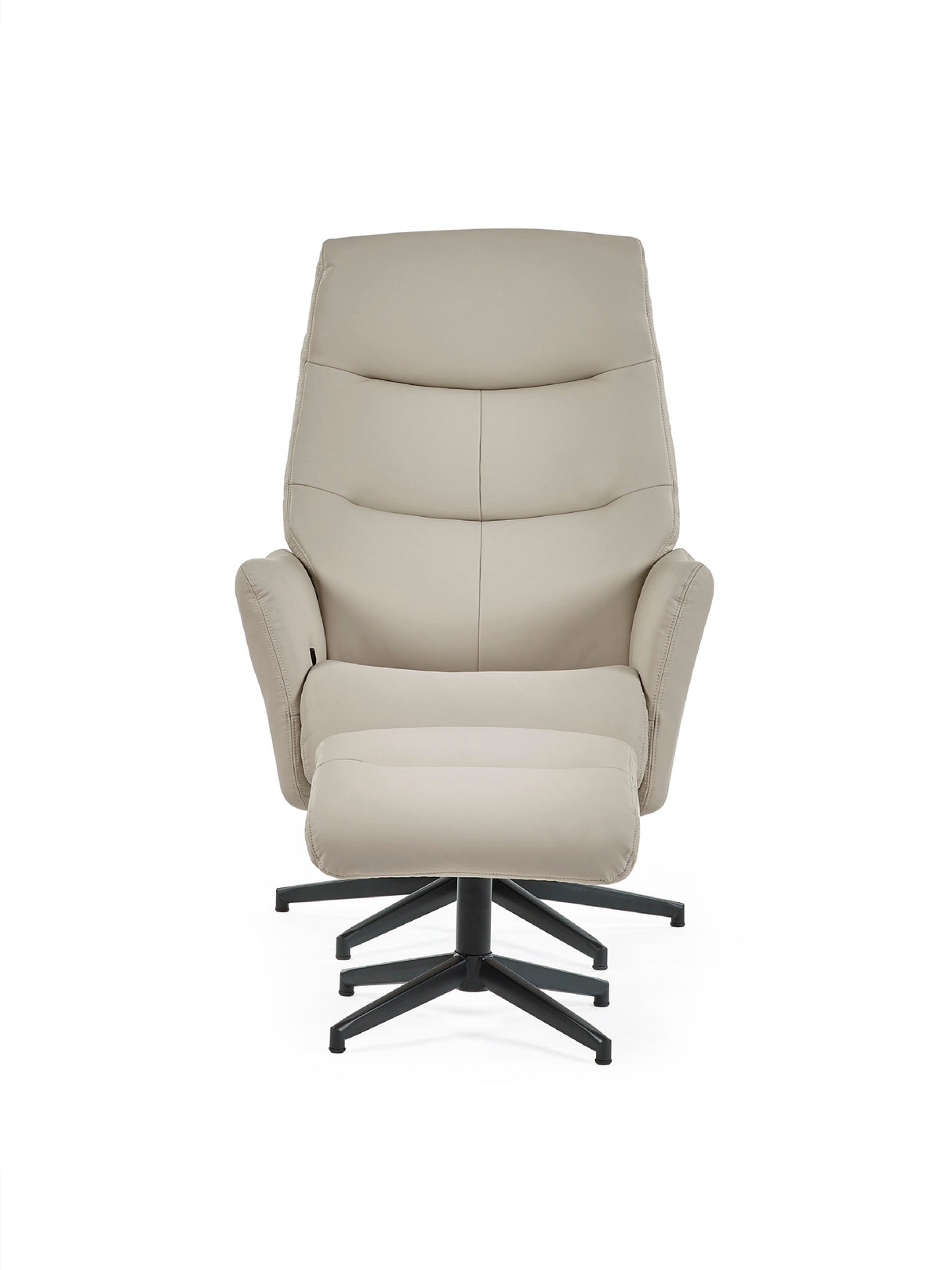 Priya Upholstered Swivel Recliner Chair and Footstool