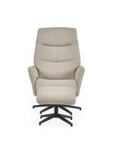 Priya Upholstered Swivel Recliner Chair and Footstool