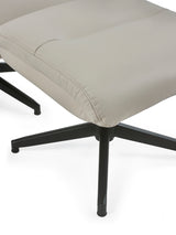 Priya Upholstered Swivel Recliner Chair and Footstool