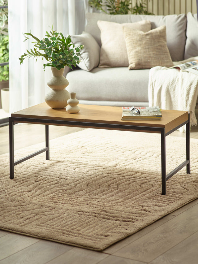 Reuben Rectangular Coffee Table with Reversible Tray Tops
