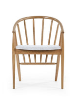 Rory Curved Spindle Back Upholstered Dining Chair