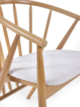Rory Curved Spindle Back Upholstered Dining Chair