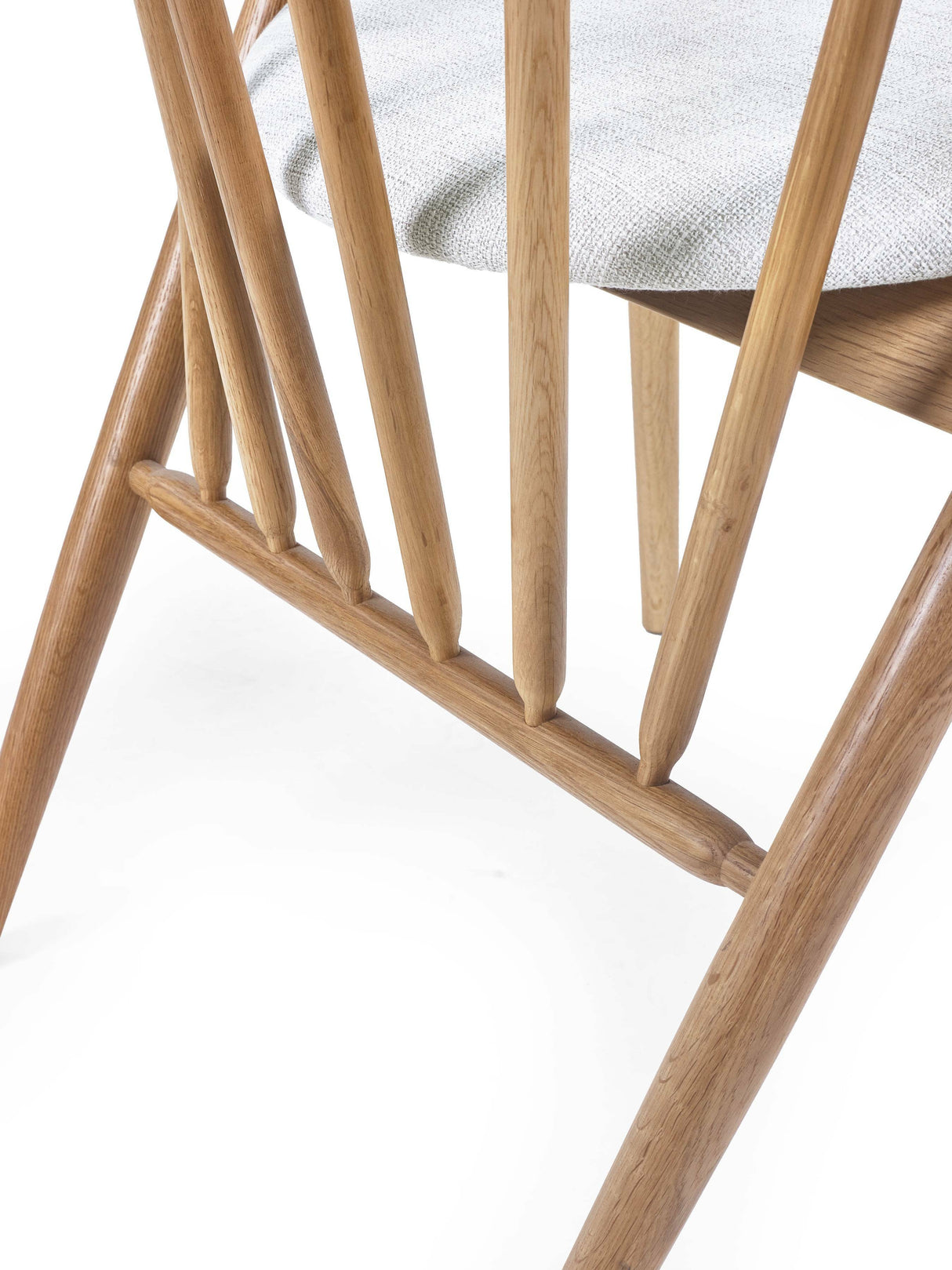 Rory Curved Spindle Back Upholstered Dining Chair