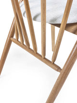 Rory Curved Spindle Back Upholstered Dining Chair