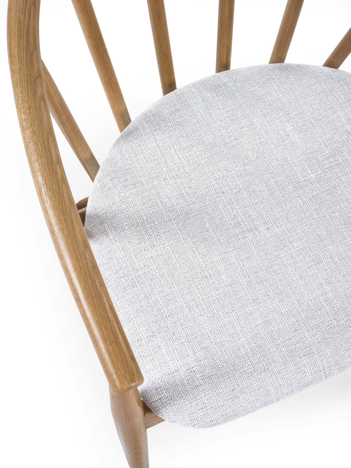 Rory Curved Spindle Back Upholstered Dining Chair