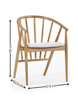 Rory Curved Spindle Back Upholstered Dining Chair