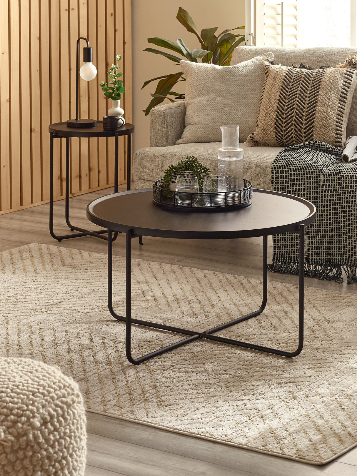 Sagrada Round Coffee and Side Table Set