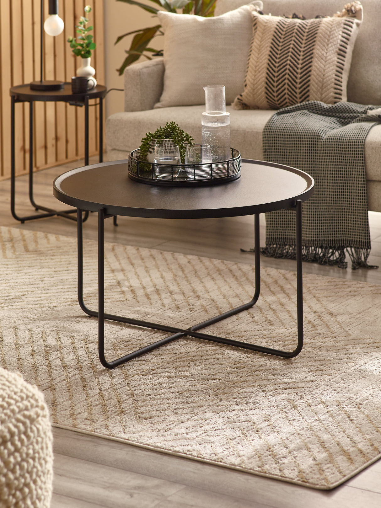 Sagrada Round Coffee and Side Table Set