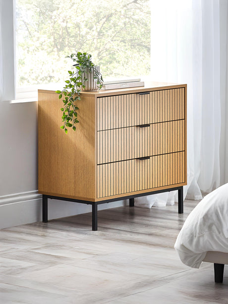 Sia Fluted 3 Drawer Chest