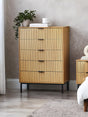 Sia Fluted 5 Drawer Chest